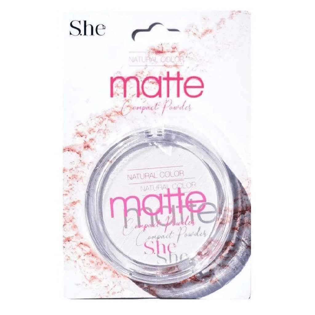 S.he Makeup Matte Compact Setting Powder 0.38oz/11g - ikatehouse