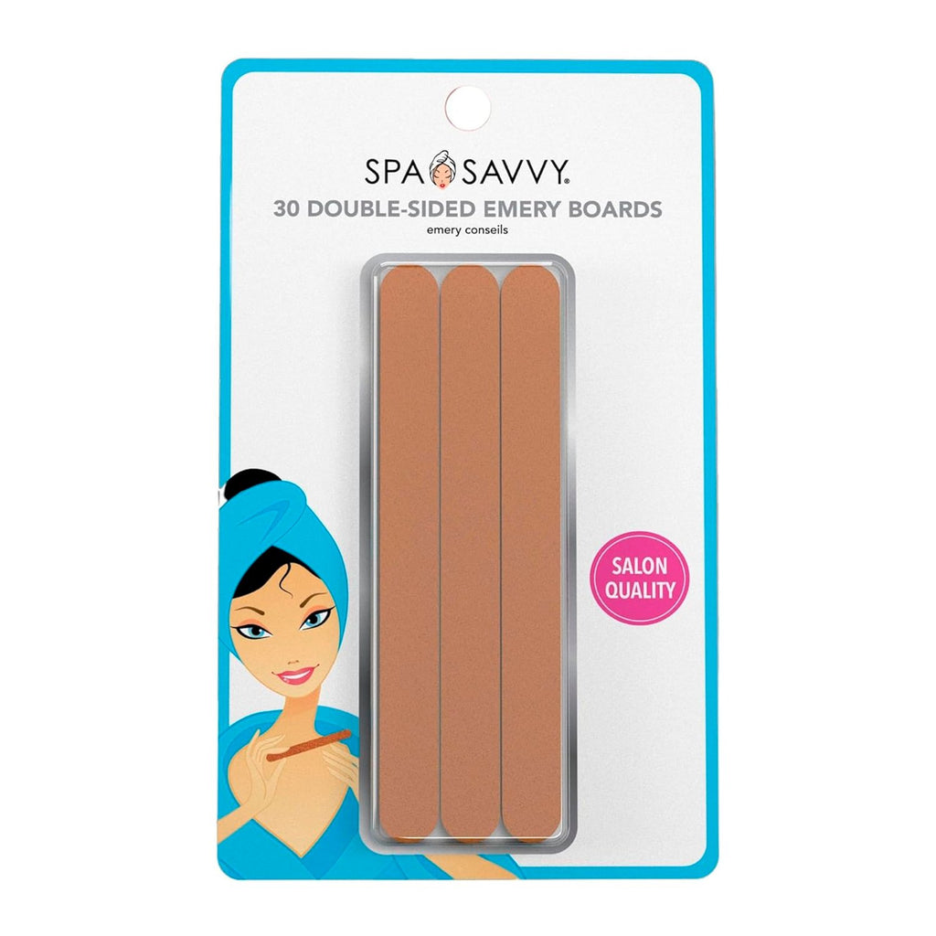 Spa Savvy Double Sided Emery Boards Nail Files 30pcs - ikatehouse