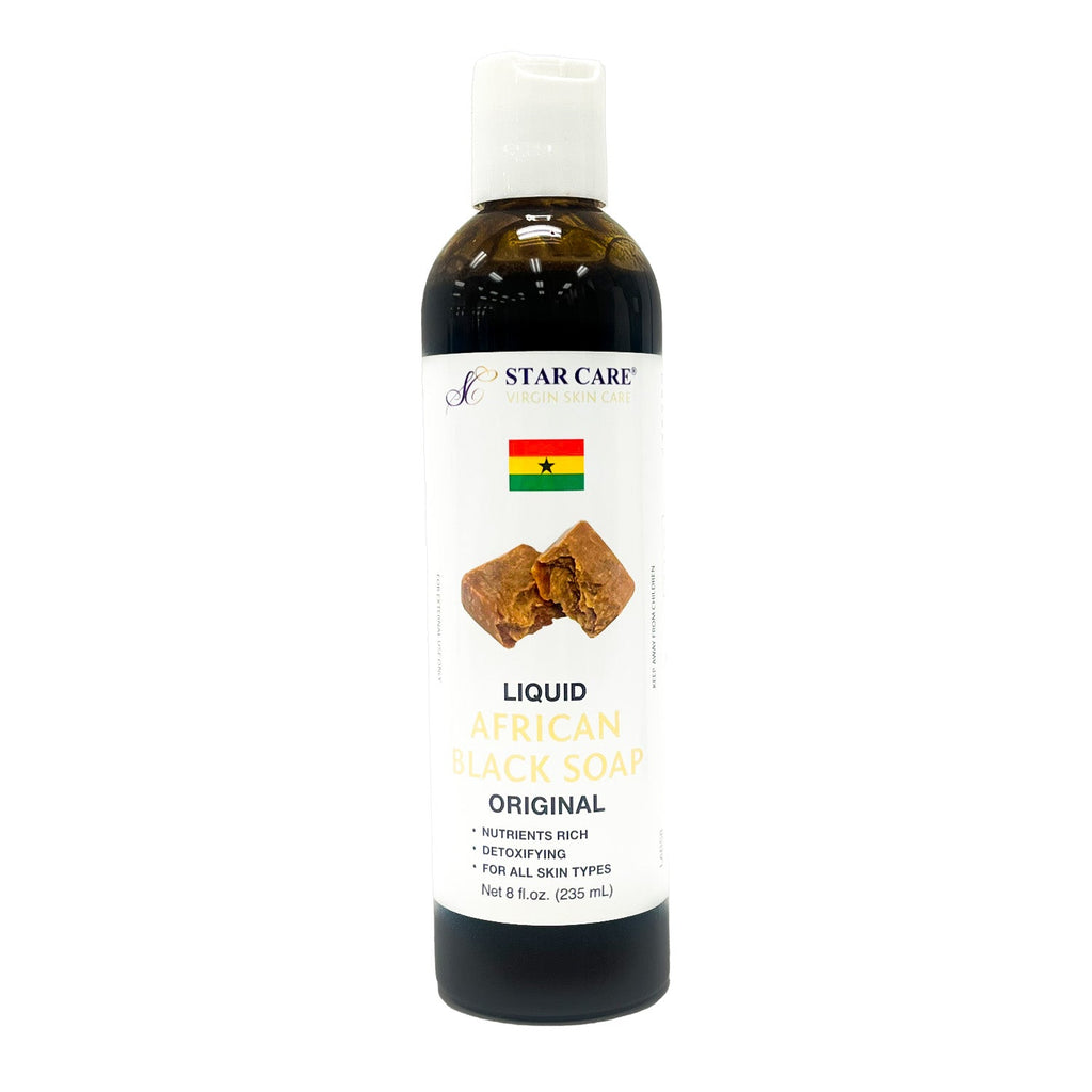 Star Care Virgin Liquid African Black Soap 8oz/235ml - ikatehouse