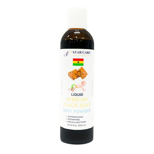 Star Care Virgin Liquid African Black Soap 8oz/235ml - ikatehouse