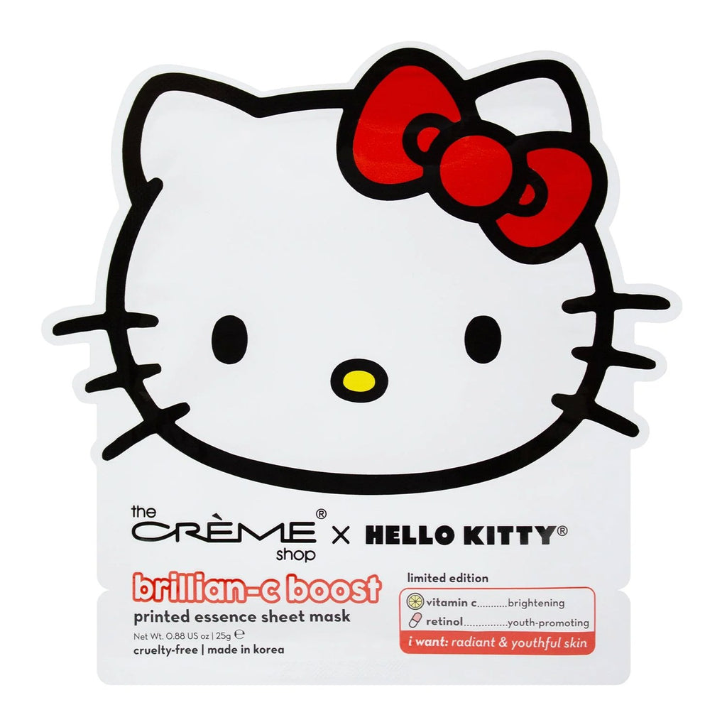 The Creme Shop Hello Kitty Hello Kitty Brillian-C Boost Printed Essence Sheet Mask - ikatehouse