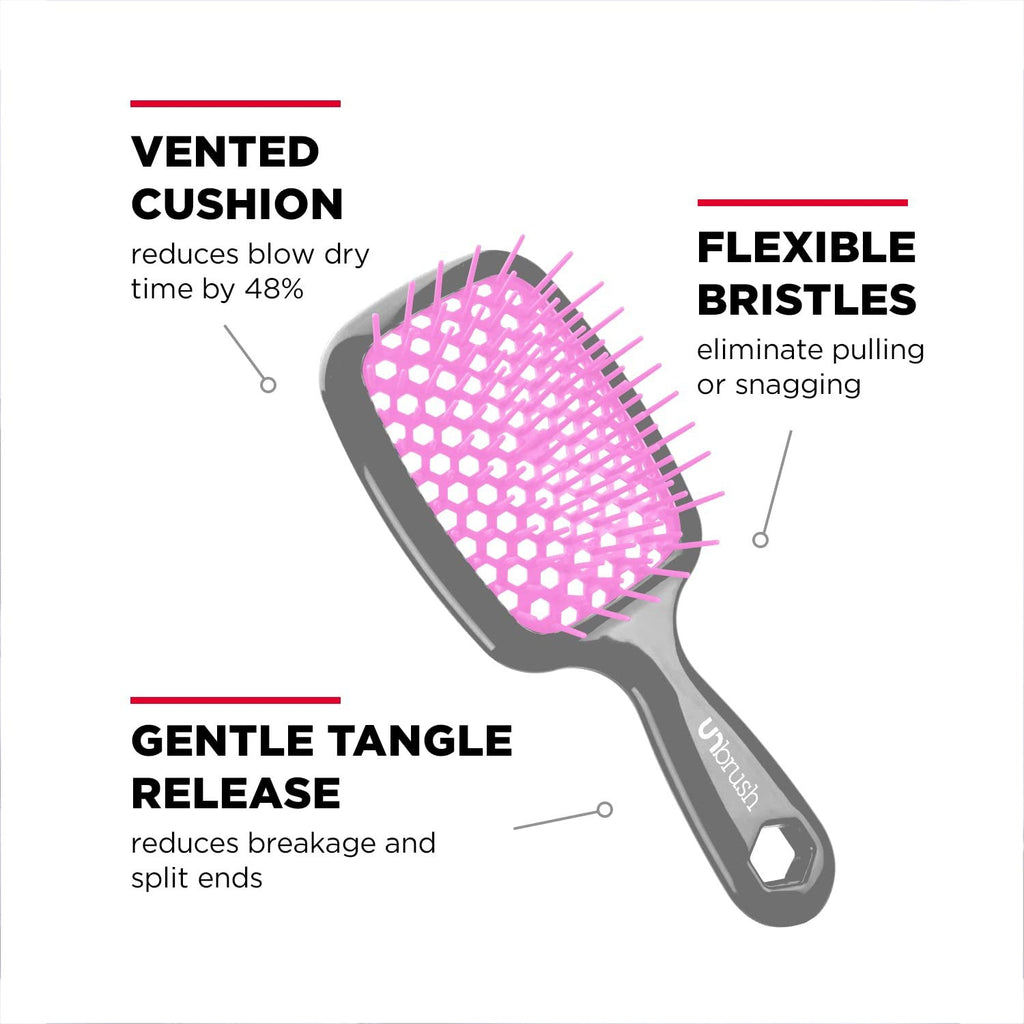 Wet & Dry Vented Detangling Hair Brush - ikatehouse