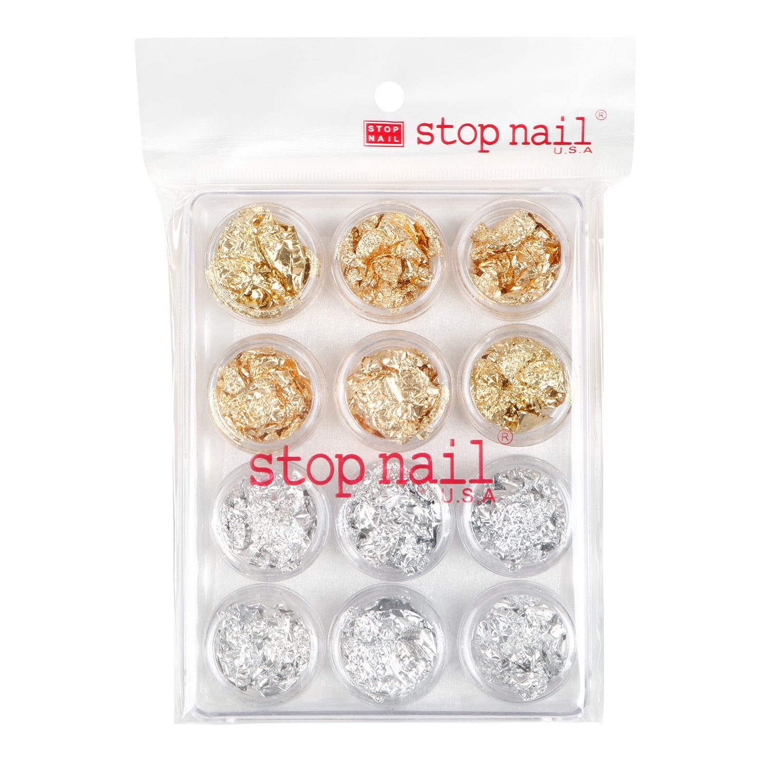 Gold Leaf 3D Nail Art with Deco Elegance