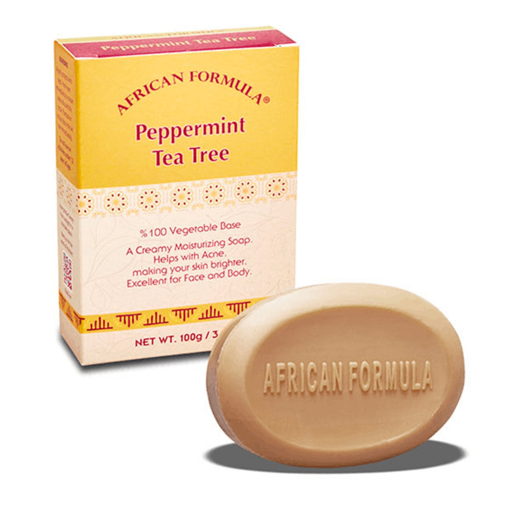 African Formula Peppermint Tea Tree Soap 3.5oz/ 100g - ikatehouse