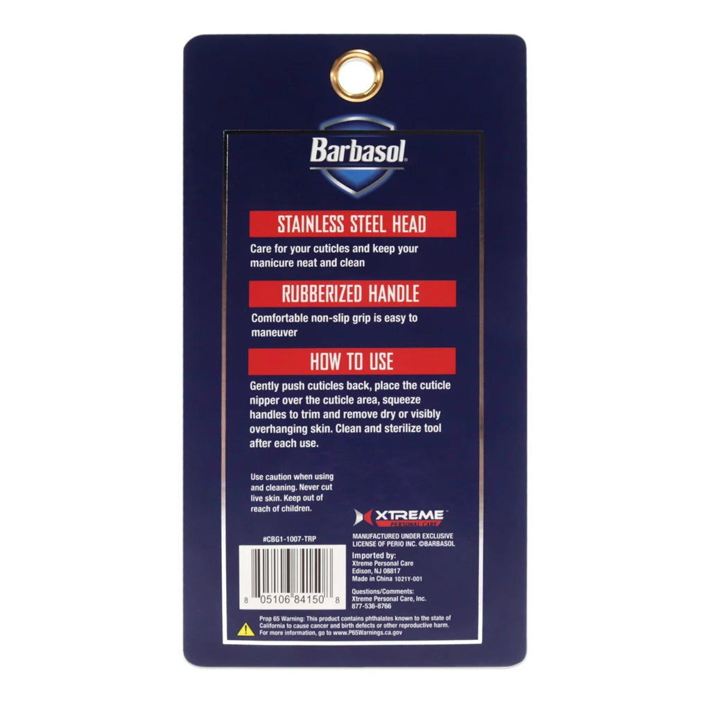 Barbasol Stainless Steel Head Non-Slip Texture Cuticle Nipper - ikatehouse