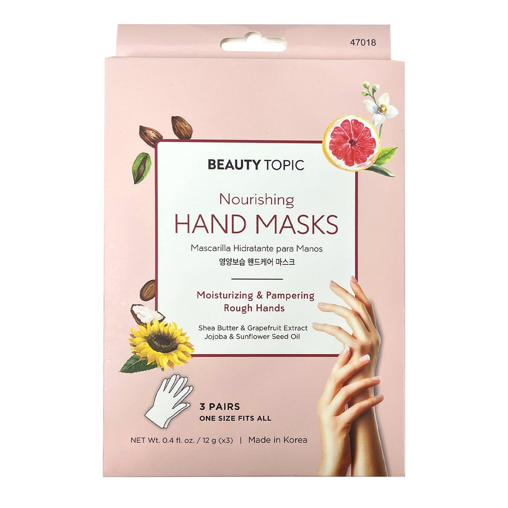 Beauty Topic Nourishing Hand Masks Shea Butter & Grapefruit 3 Pairs - ikatehouse
