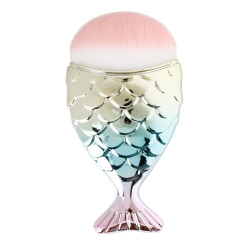 Bella Beauty Mermaid Tail 100% Vegan Bristles Kabuki Brush - ikatehouse