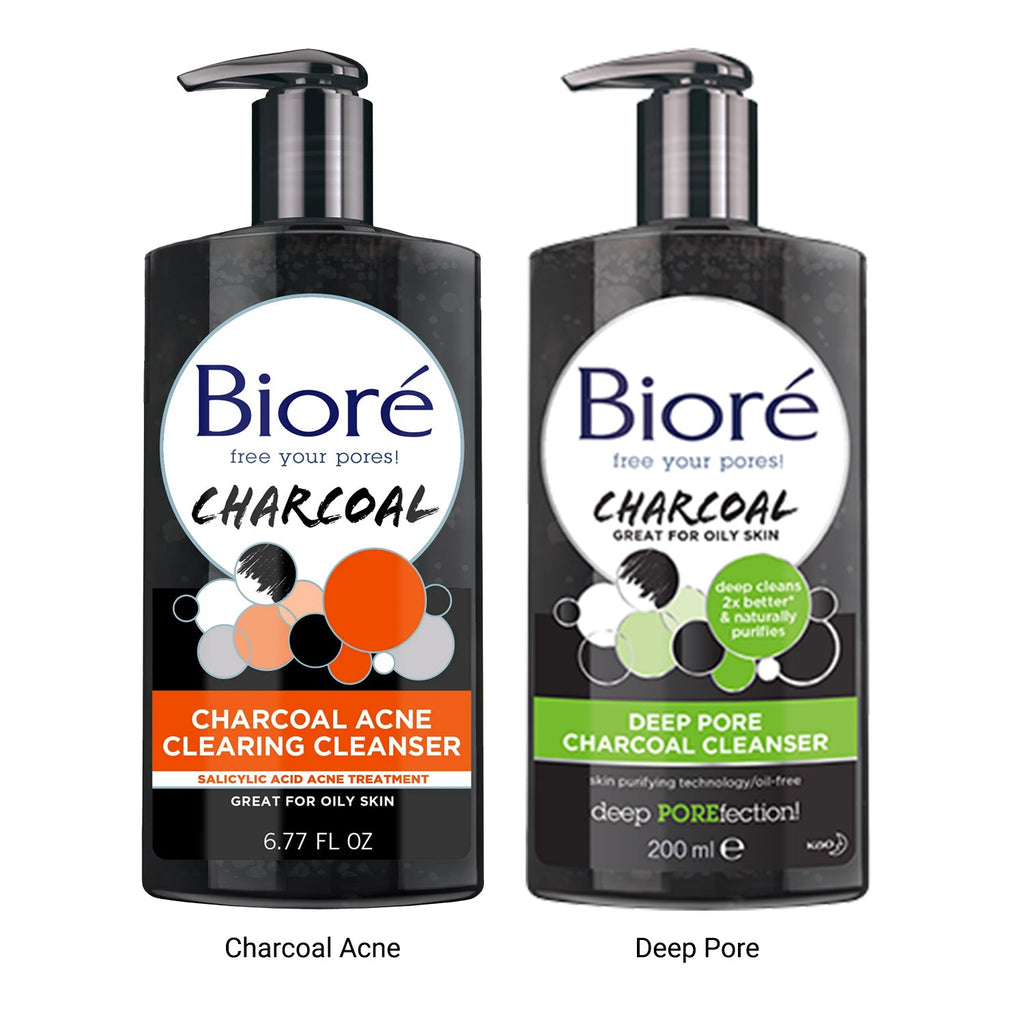 Biore Charcoal Great For Oily Skin Cleanser 6.77oz - ikatehouse