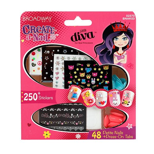 Broadway Little Diva Create-A-Nail Art Kit 48 Nails - ikatehouse