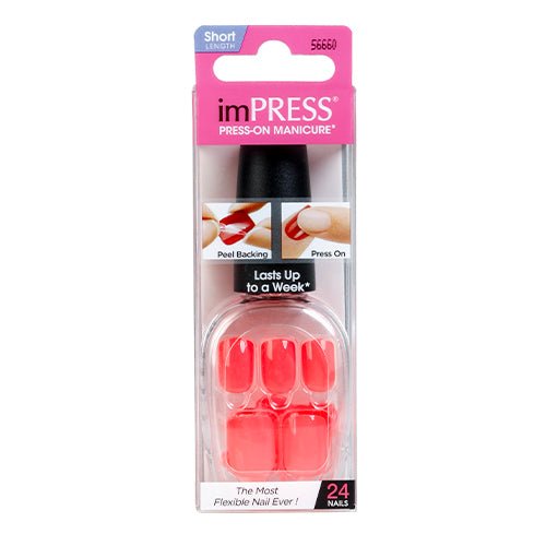 Broadway Nails imPRESS Press-On Manicure Short Length 24 Nails - ikatehouse