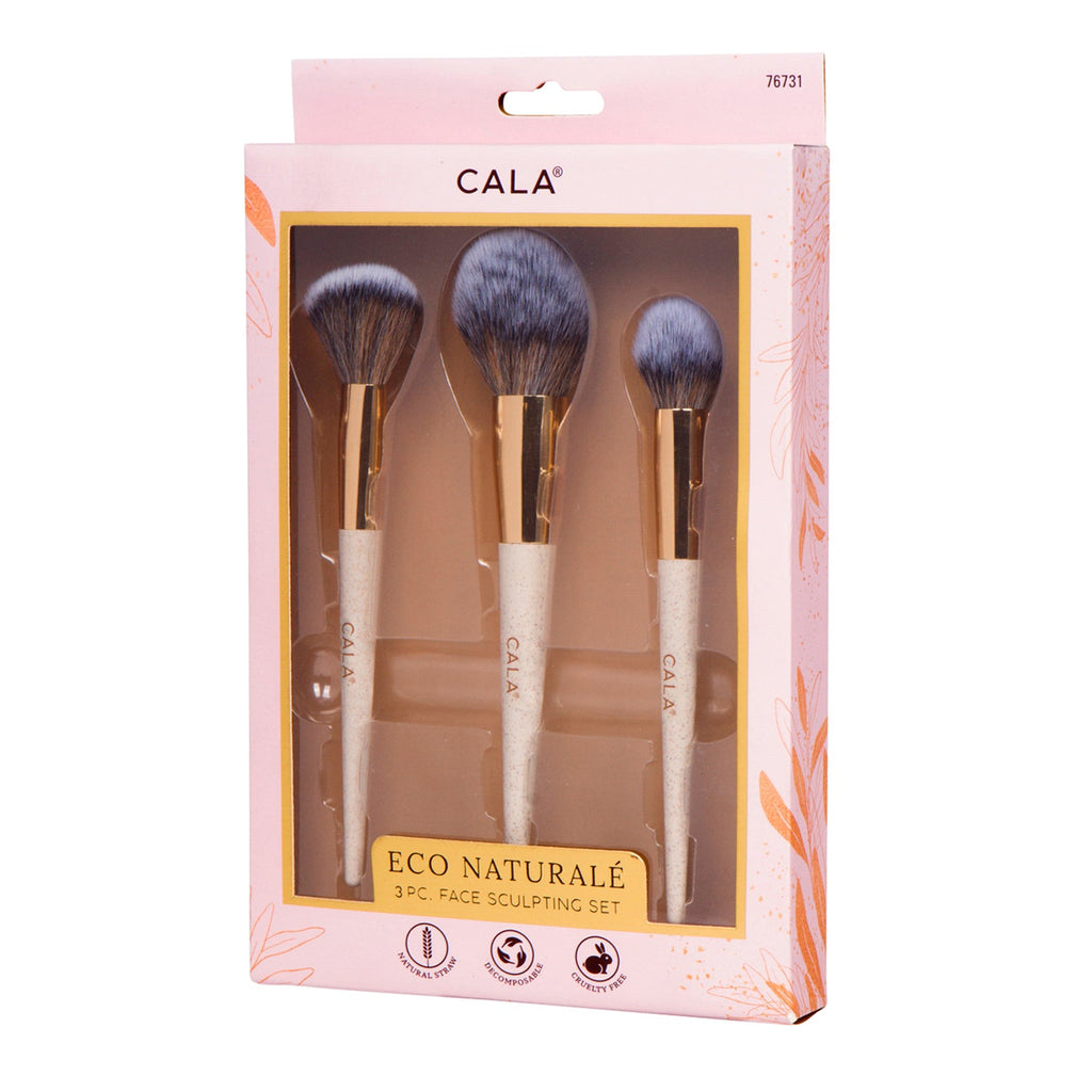 Cala Eco Naturale Sculpting Face Makeup Brush Set 3pcs - ikatehouse