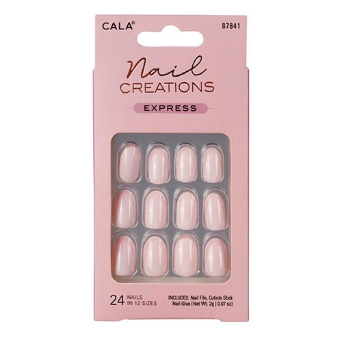 Cala Nail Creations Express Oval 24 Nails - ikatehouse