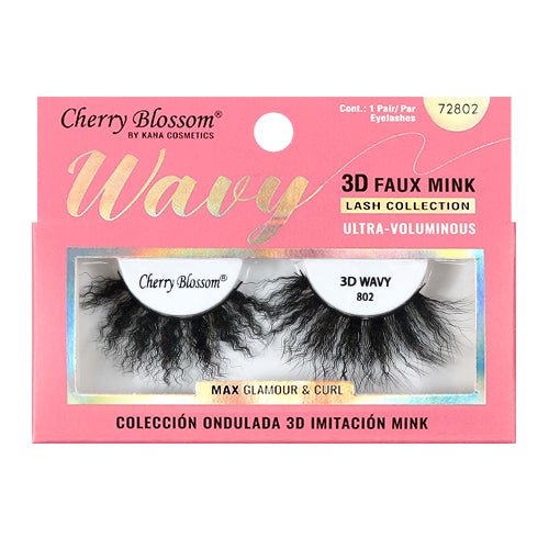 Cherry Blossom Wavy 3D Faux Mink Eyelashes - ikatehouse