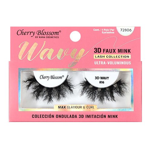 Cherry Blossom Wavy 3D Faux Mink Eyelashes - ikatehouse