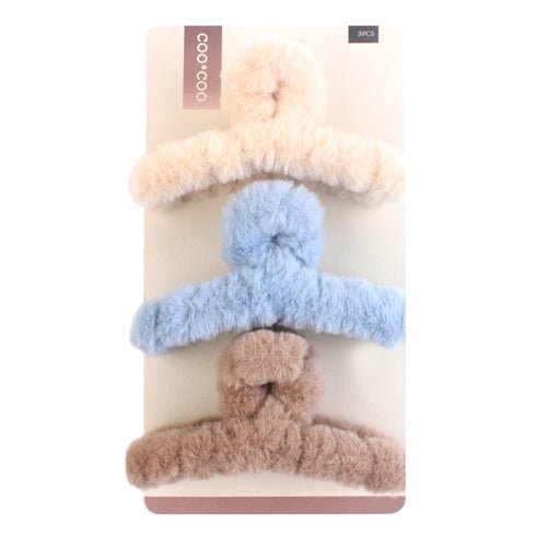 Coo Coo Fuzzy Claw Clip 3pcs - ikatehouse
