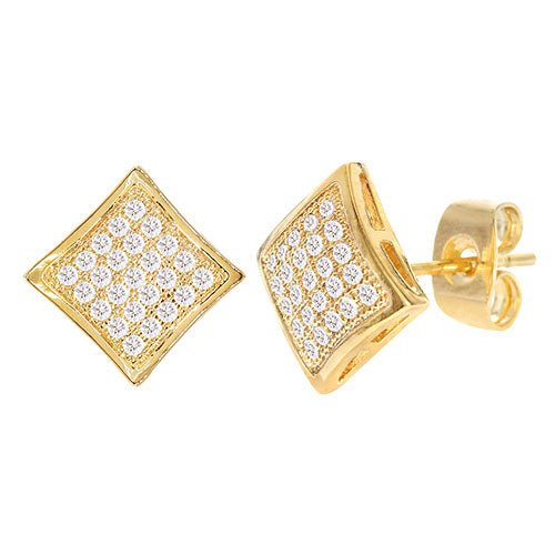 32mm Gold Plated Micro Rhombus Clasp For Jewelry Making - 3 Strands