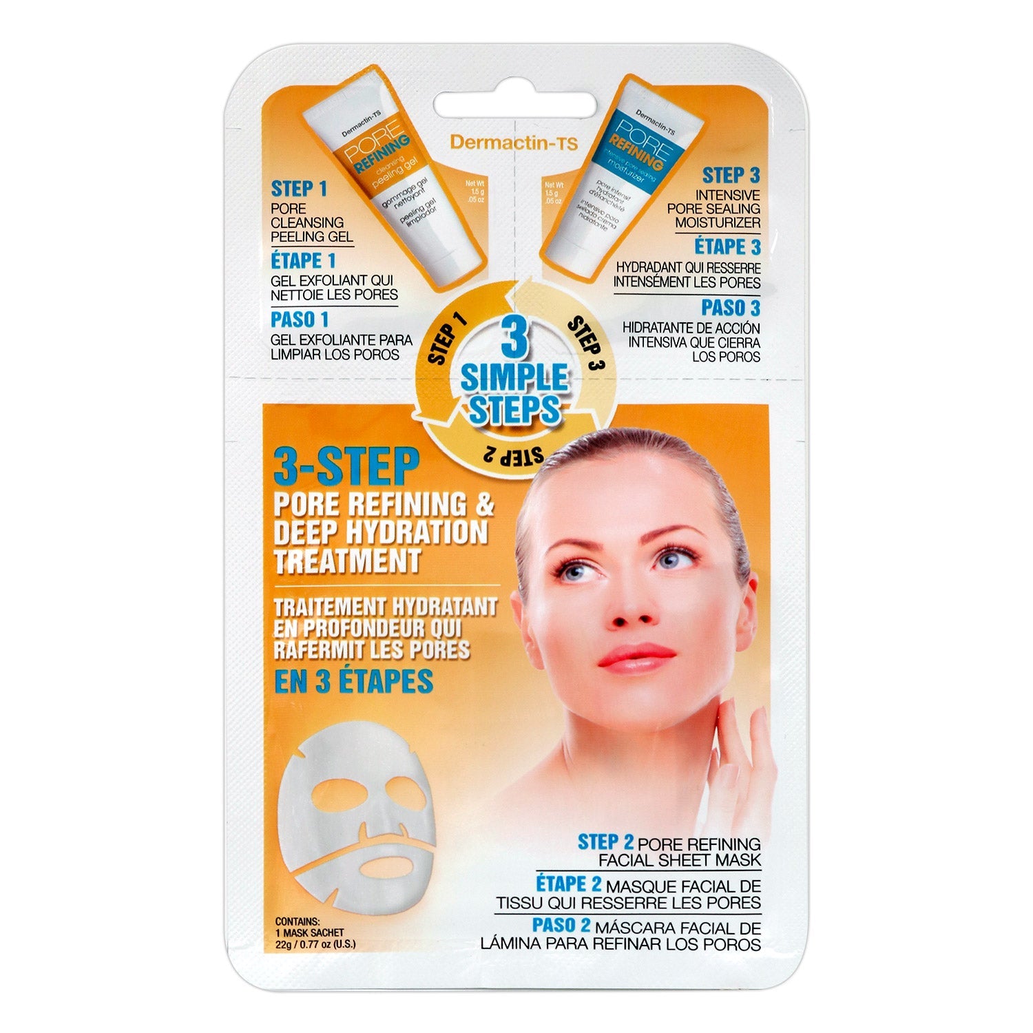 Derma Step Dermactin-TS 3-Step Pore Refining Deep Hydration Treatment Mask ...