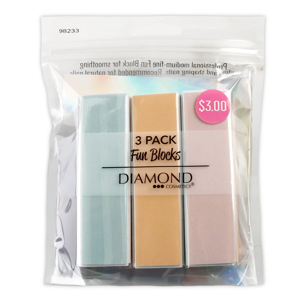 Diamond Cosmetics Fun Nail Blocks 3Pack - ikatehouse