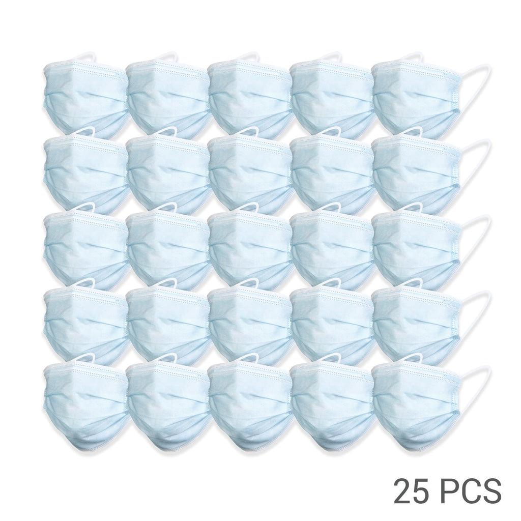 Disposable 3 Layer Medical Sanitary Surgical Facial Mask 25pcs - ikatehouse