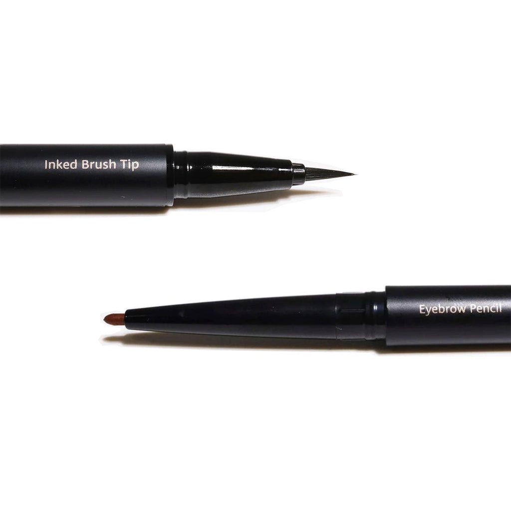 Double Brow 2 in 1 Pencil & Inked Brush Dark Brown - ikatehouse