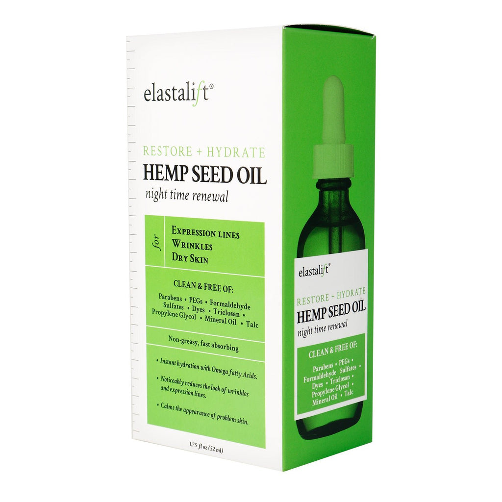 Elastalift Night Time Renewal Restore & Hydrate Hemp Seed Face Oil 1.75oz - ikatehouse