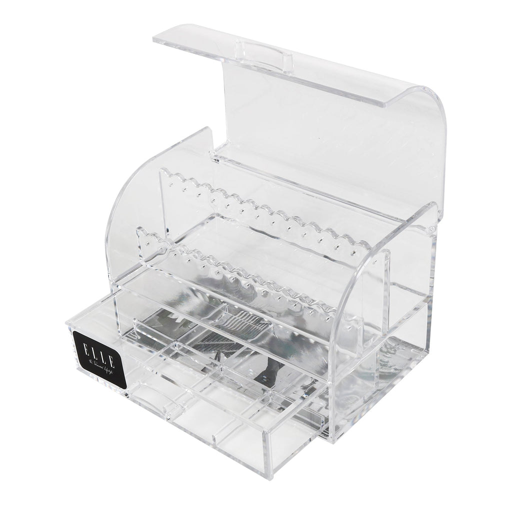 Elle Clear Jewelry Organizer with Drawer - ikatehouse