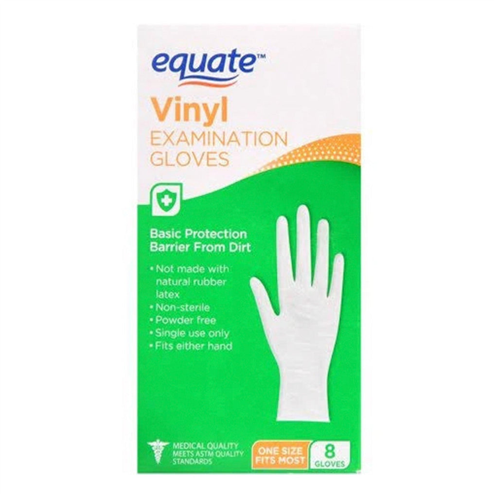 Equate Vinyl Examination Gloves 8pcs - ikatehouse