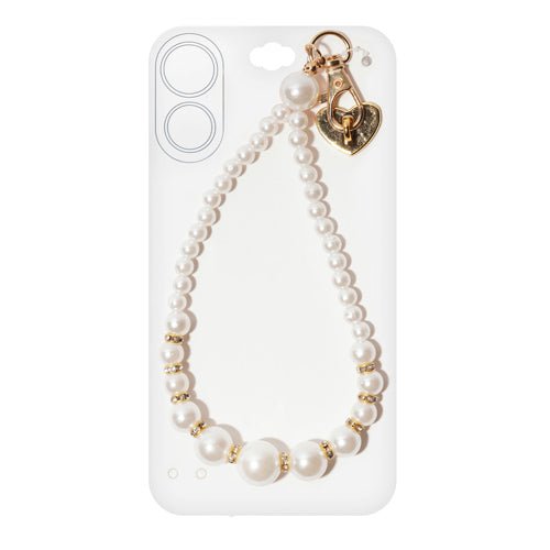 Faux Pearl Cell Phone Wrist Strap Charm - ikatehouse