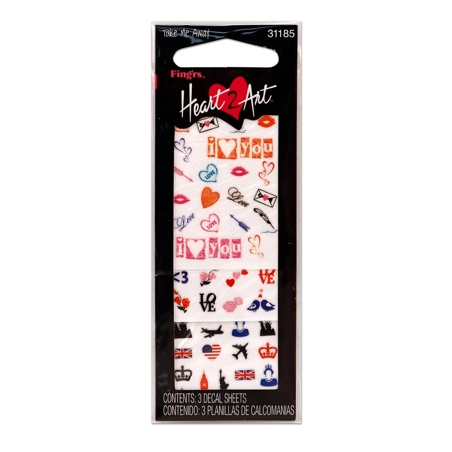 Fingrs Heart 2 Art Take Me Away Nail Decal Sheet – ikatehouse