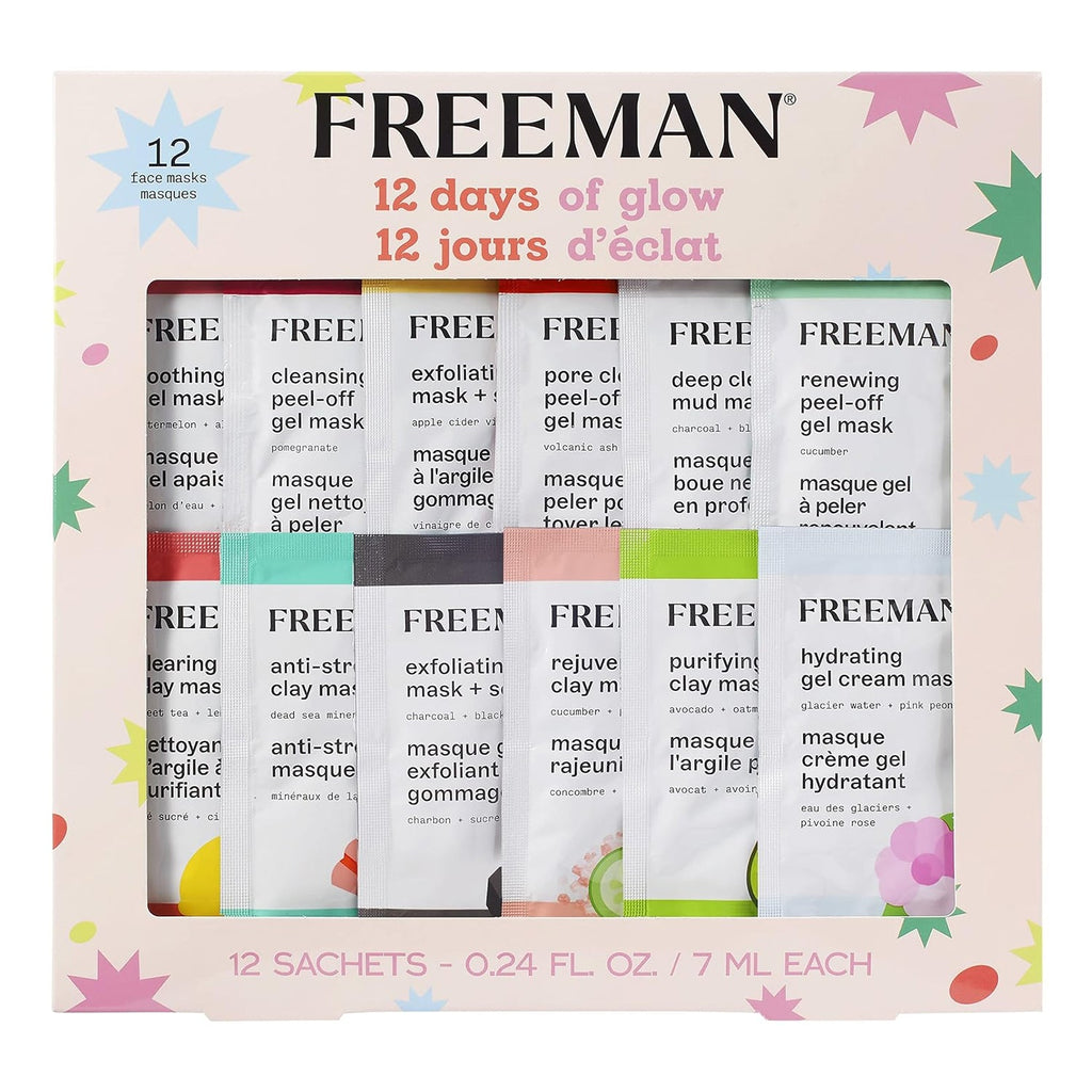 Freeman 12 Days of Glow Face Masks Kit - ikatehouse