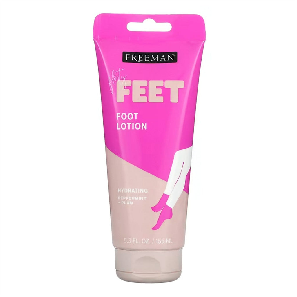 Freeman Bare Foot Hydrating Foot Lotion Peppermint & Plum 5.3oz/ 156ml - ikatehouse