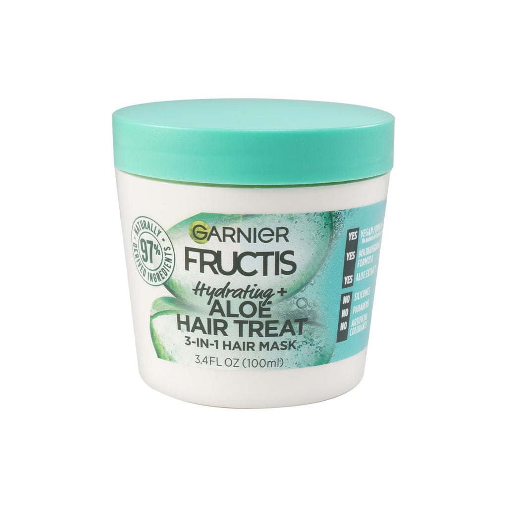 Garnier Fructis Hydrating Hair Treat 3-In-1 Hair Mask Aloe Extract 3.4oz/ 100ml - ikatehouse