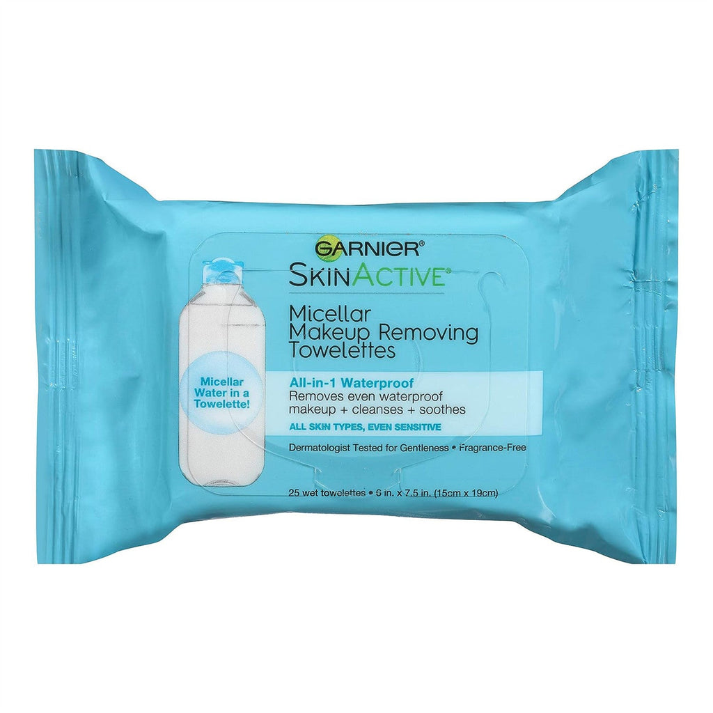 Garnier Micellar Makeup Removing Towelettes Face Wipes 25ct - ikatehouse