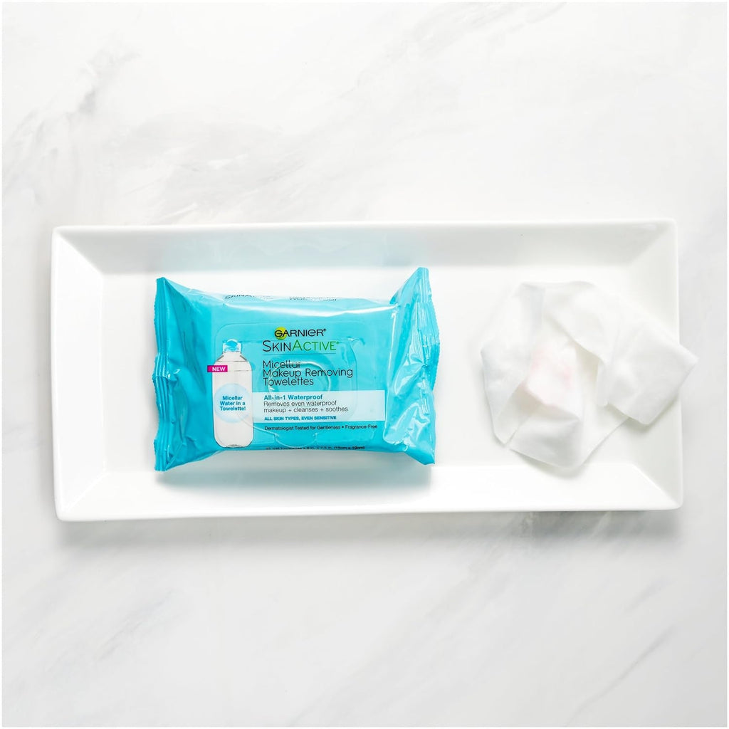 Garnier Micellar Makeup Removing Towelettes Face Wipes 25ct - ikatehouse
