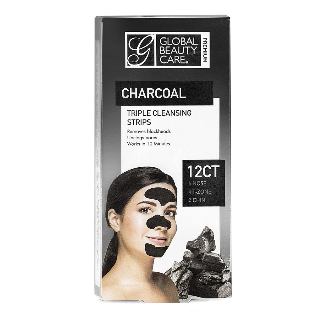 Global Beauty Care Charcoal Triple Cleansing Strips 12ct - ikatehouse