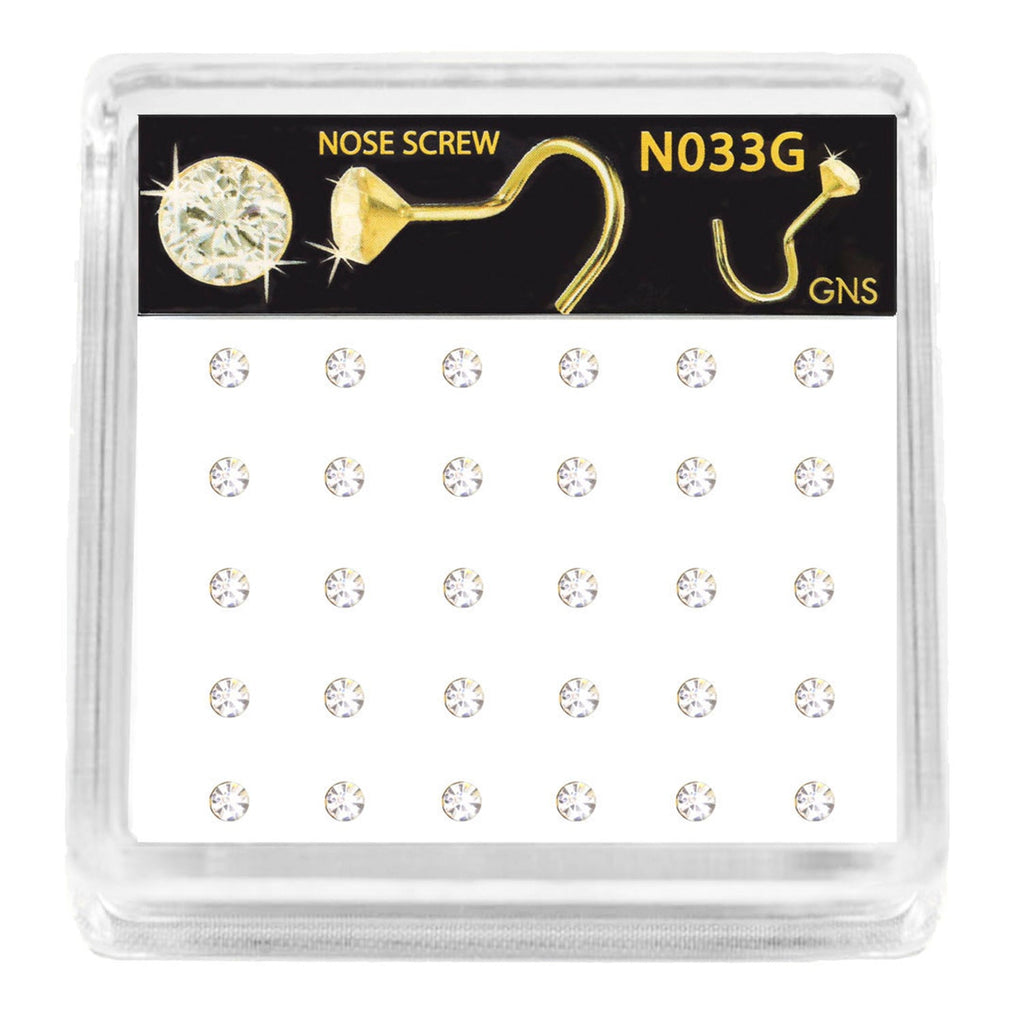 GNS Nose Round 1 Stone Gold 30pcs - ikatehouse