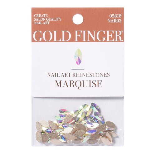 Gold Finger Nail Art Rhinestones - ikatehouse