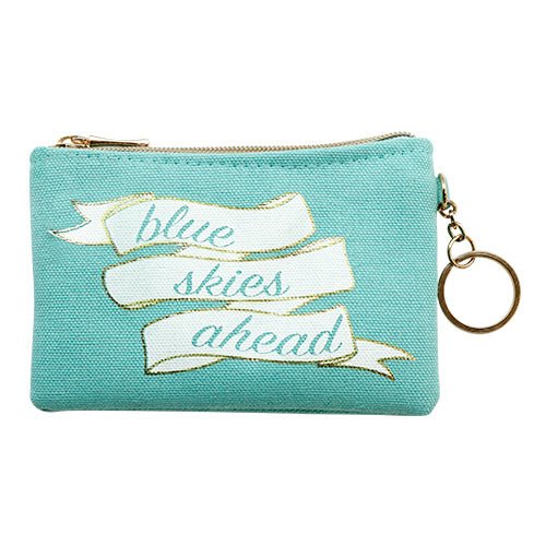 Gold Lettering Mini Pouch with Keychain - ikatehouse