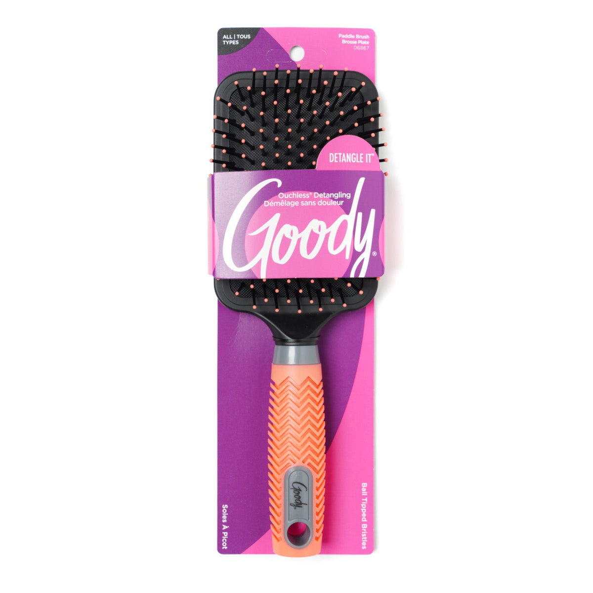 Goody Ball Tipped Bristles Neon Soft Grip Paddle Brush – ikatehouse