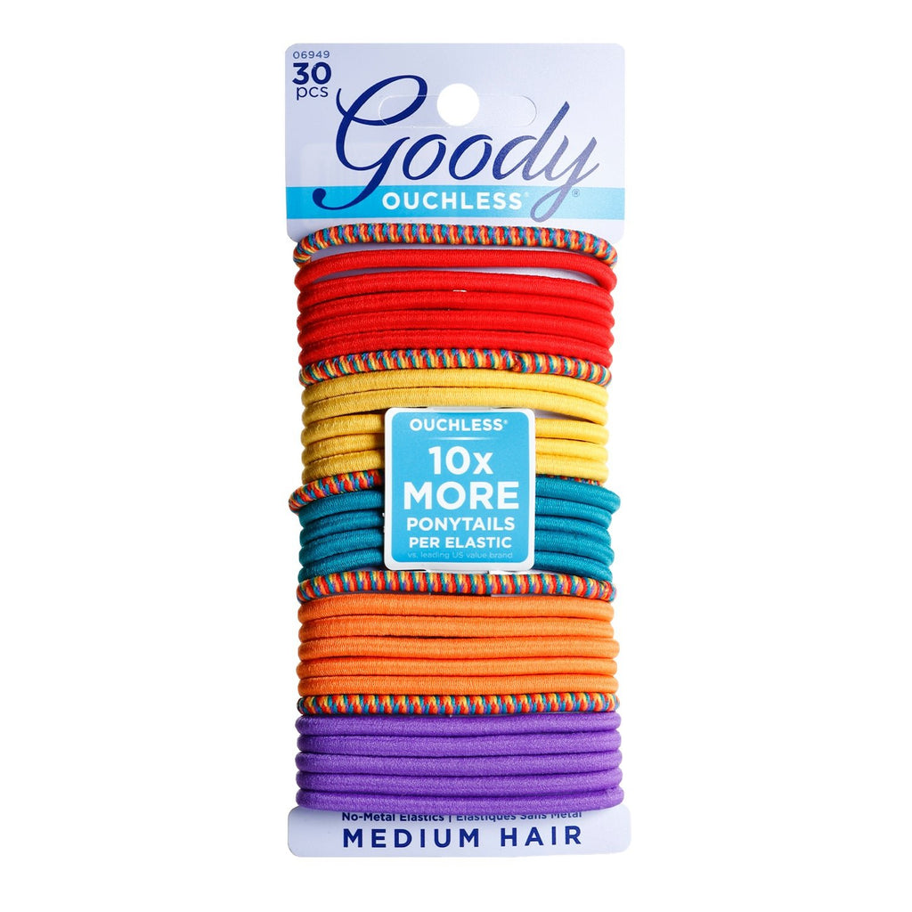 Goody Ouchless No-Metal Elastics Medium Hair 30pcs - ikatehouse