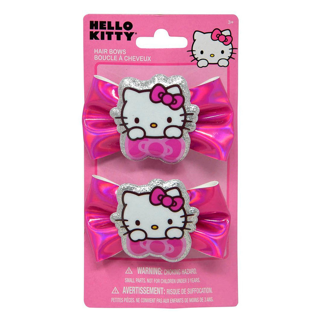 Hello Kitty Pink Hair Bow Clips 2pcs - ikatehouse