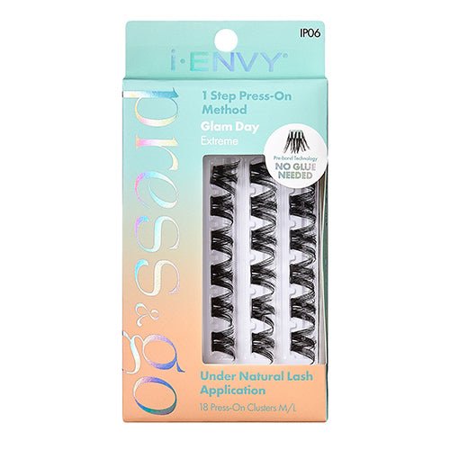 i Envy Press N Go Press-On Clusters Glam Day Eyelash - ikatehouse