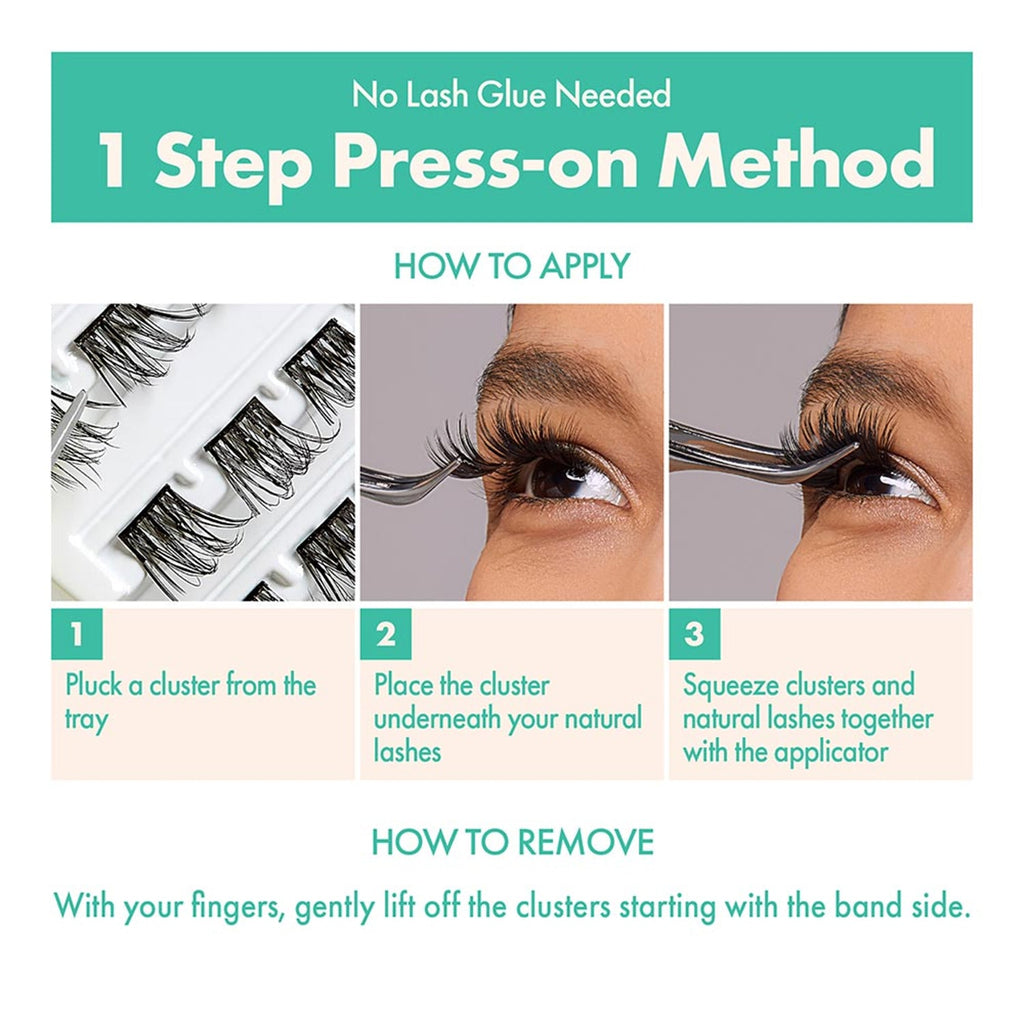 i Envy Press N Go Press-On Clusters Glam Day Eyelash - ikatehouse