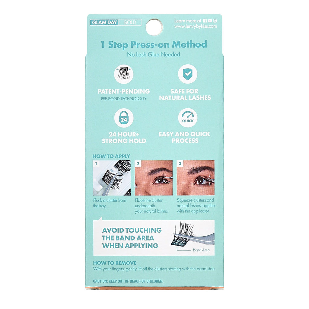 i Envy Press N Go Press-On Clusters Glam Day Eyelash - ikatehouse