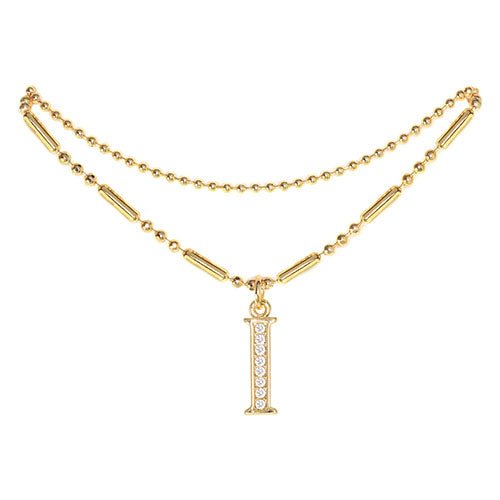 Initial Anklet Gold - ikatehouse