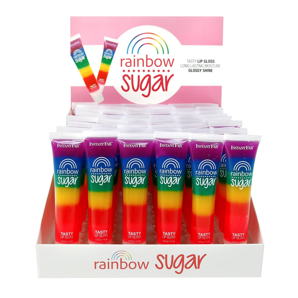 Instant Fab Rainbow Sugar Lip Gloss 48pcs - ikatehouse