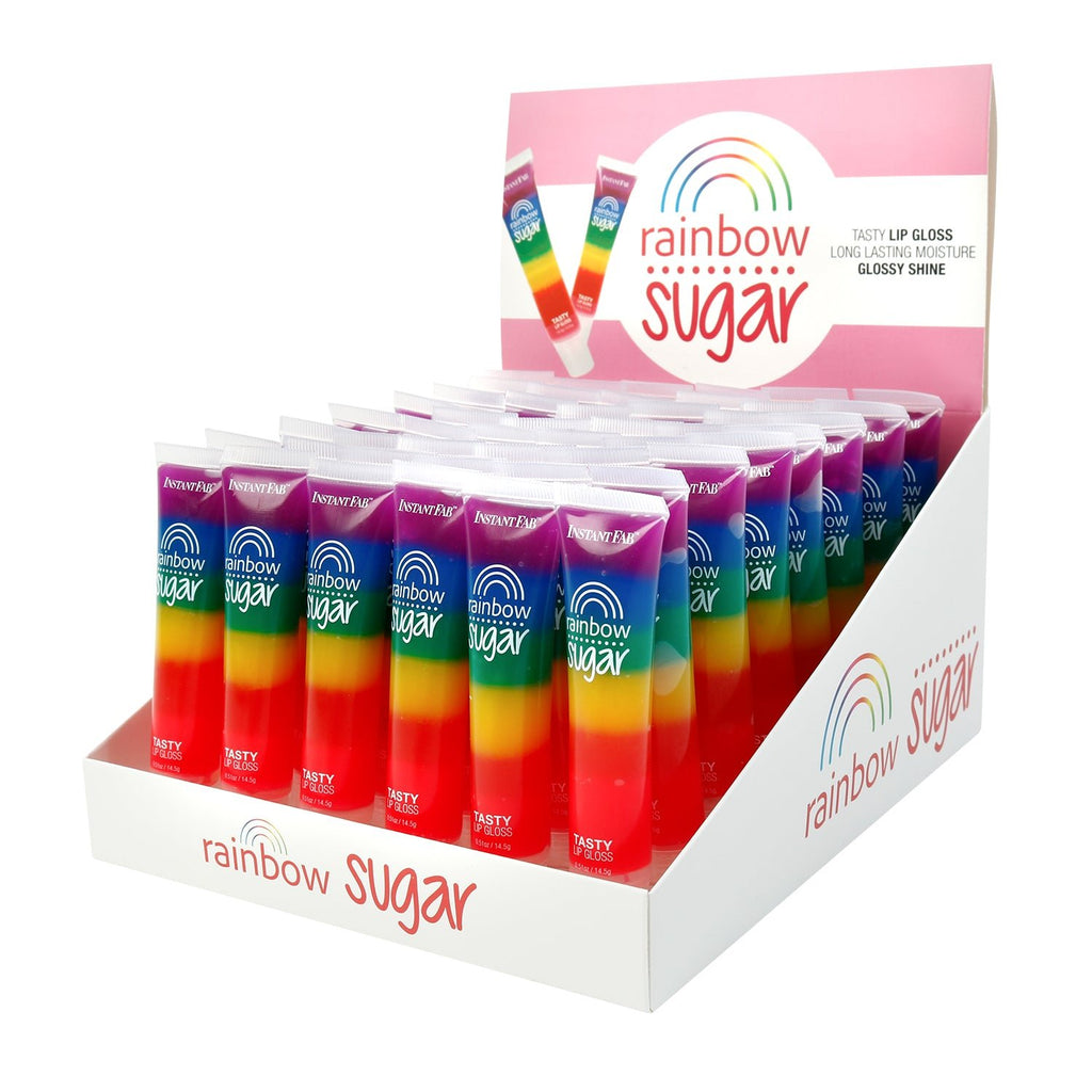 Instant Fab Rainbow Sugar Lip Gloss 48pcs - ikatehouse