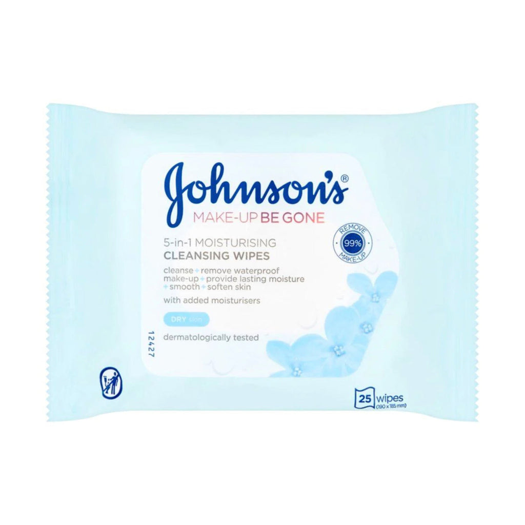 Johnson's Make Up Be Gone Cleansing Wipes 25Wipes - ikatehouse