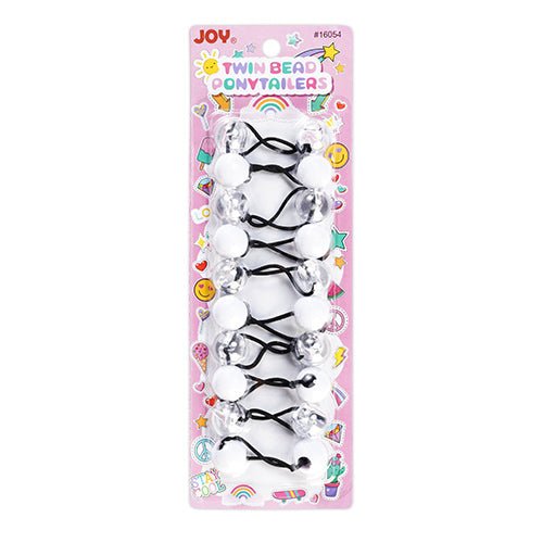 Joy Twin Beads Ponytailers 20mm 10ct - ikatehouse