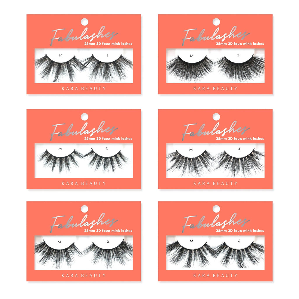 Kara Beauty Fabulashes 25mm 3D Faux Mink Lashes - ikatehouse